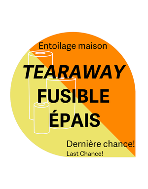 Générique Tear away white heavy fuse 8po x 5 yrd house brand