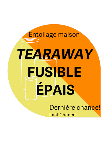 Générique Tear away white heavy fuse 8po x 5 yrd house brand