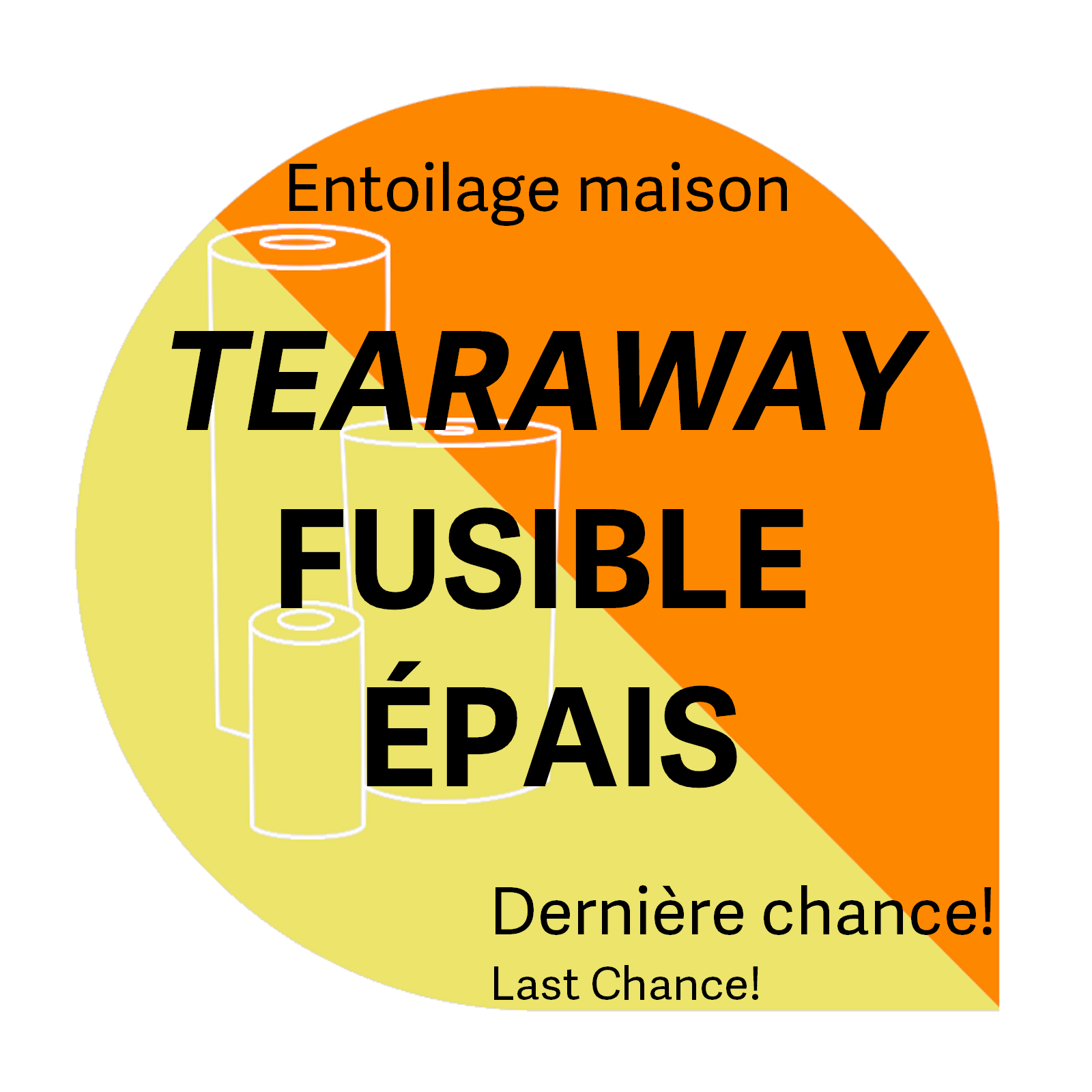 Générique Tear away white heavy fuse 8po x 5 yrd house brand