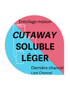Générique Cut away soluble 8po x 11 yrd house brand stabilizer