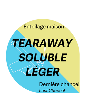 Générique Tear-Away léger soluble déchirable 7.5 à 8x7.5 à 8po 1.3oz (25 feuilles) entoilage maison