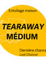 Générique Tear-Away médium noir déchirable 7.5 à 8x7.5 à 8po 1.5oz (50 feuilles) entoilage maison
