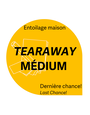 Générique Tear-Away médium noir déchirable 7.5 à 8x7.5 à 8po 1.5oz (50 feuilles) entoilage maison