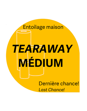 Générique Tear-away medium rigid white 4po x ~25vrg house brand stabilizer