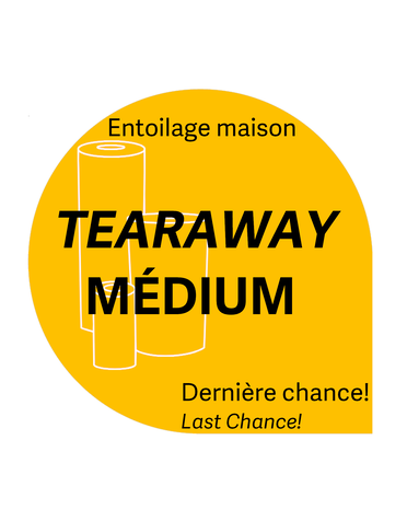 Générique Tear-away medium rigid white 4po x ~25vrg house brand stabilizer