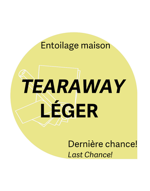 Générique Tear-away plié léger blanc déchirable 15 x 15po 1.5oz (20 feuilles) entoilage maison