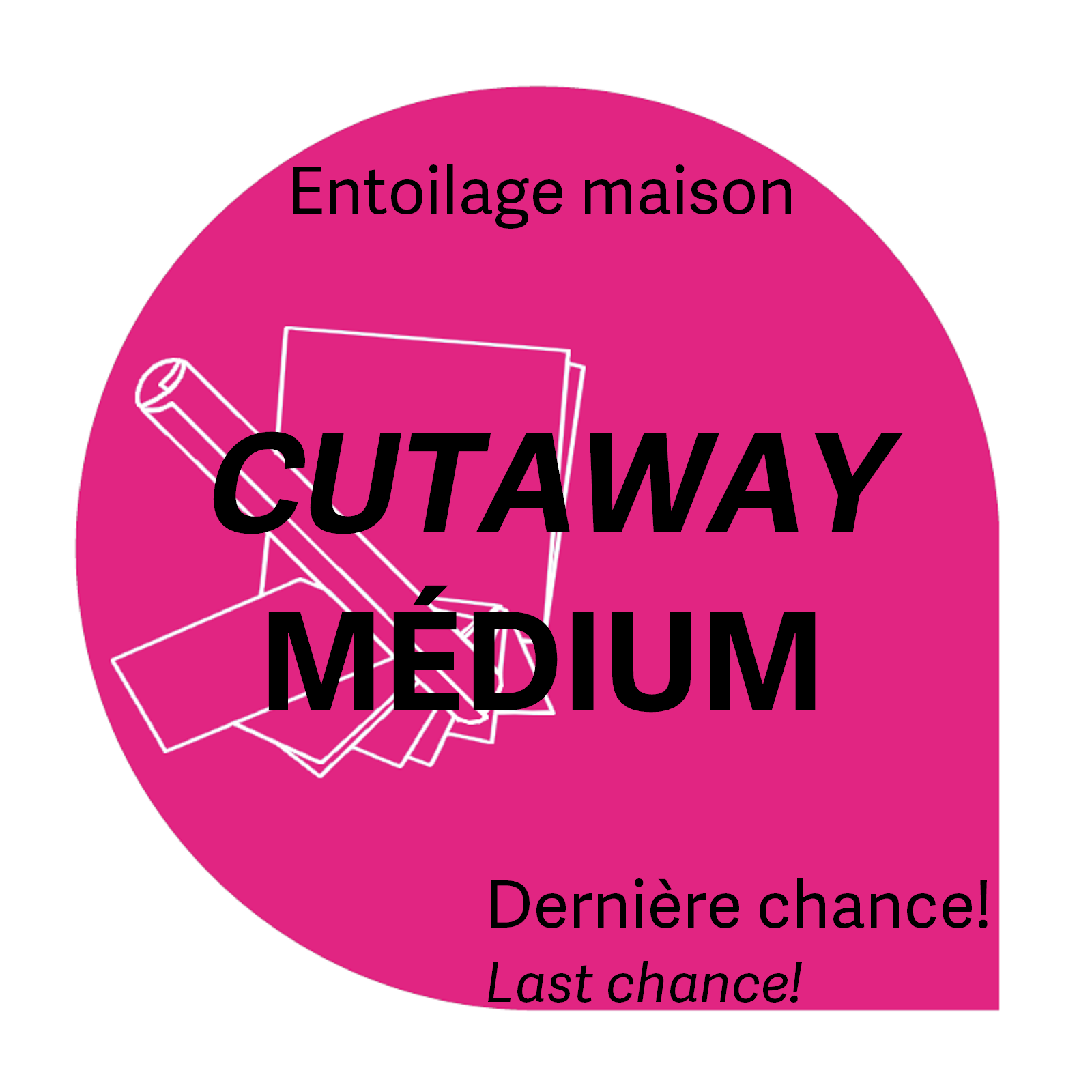 Générique Cut-away médium blanc découpable 7.5 à 8x7.5 à 8po 2.7oz (25 feuilles) entoilage maison
