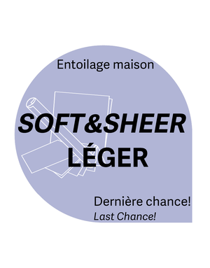 Générique Soft & Sheer léger  blanc 7 1/2 x 7 1/2 1.58oz (30 feuilles) entoilage maison