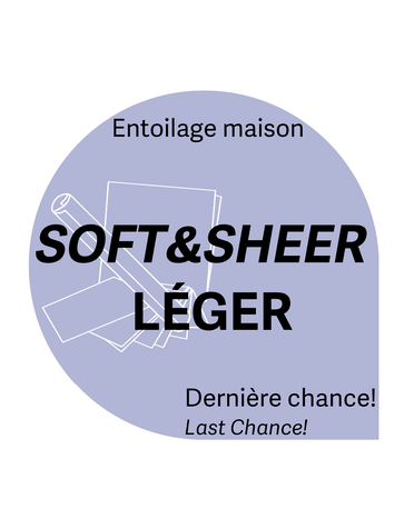 Générique Soft & Sheer léger  blanc 7 1/2 x 7 1/2 1.58oz (30 feuilles) entoilage maison