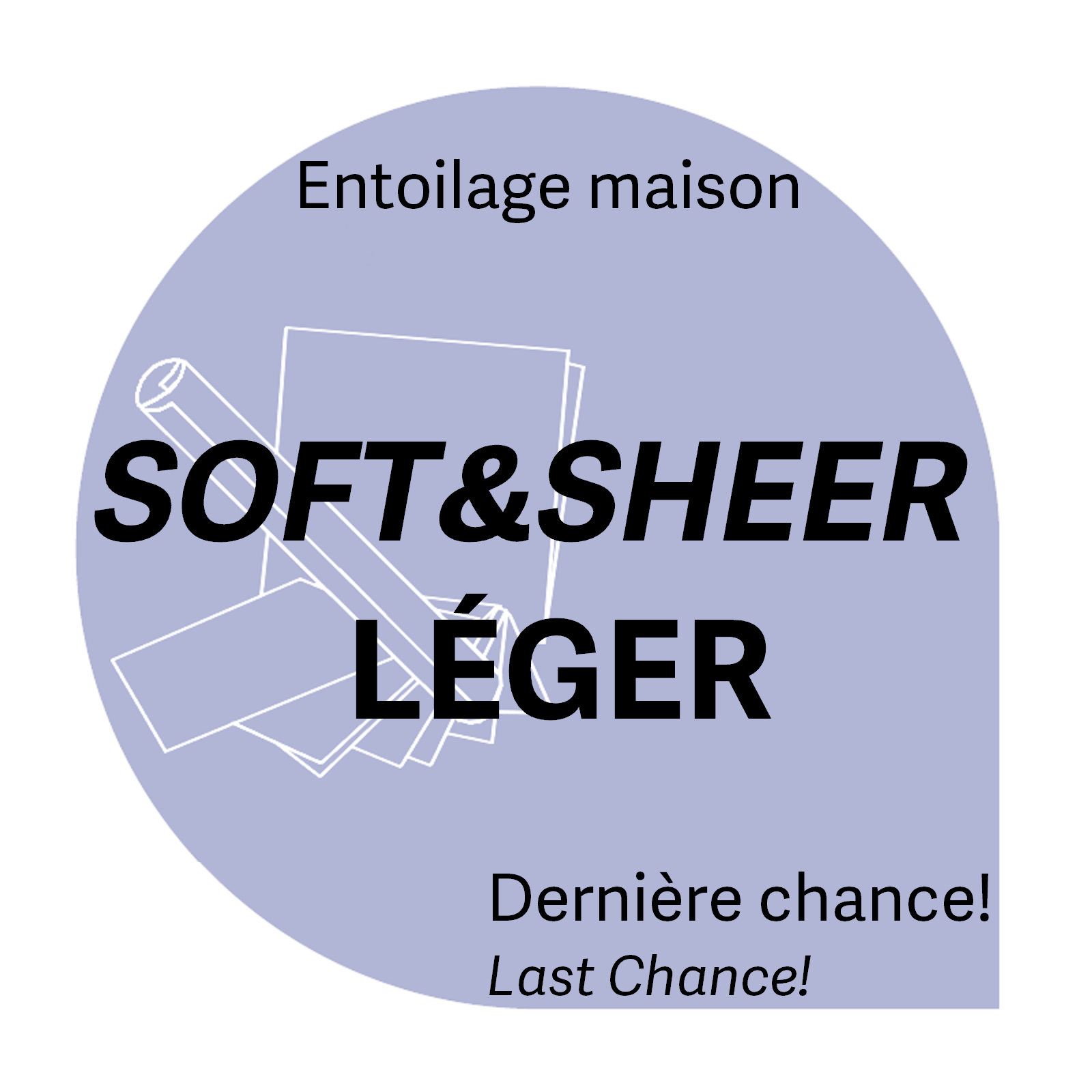 Générique Soft & Sheer léger  blanc 7 1/2 x 7 1/2 1.58oz (30 feuilles) entoilage maison