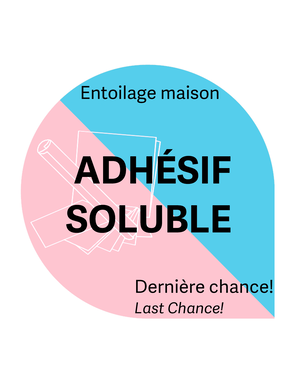 Générique Cut-away adhésif soluble léger blanc 8 x 7 1/2 (30 feuilles) entoilage maison
