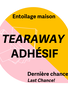 Générique Tear-away plié adhésif blanc déchirable 15 x 15po (12 feuilles) entoilage maison