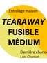 Générique Tear Away blanc médium fusible 7.5 x 7.5po (20 feuilles)  entoilage maison