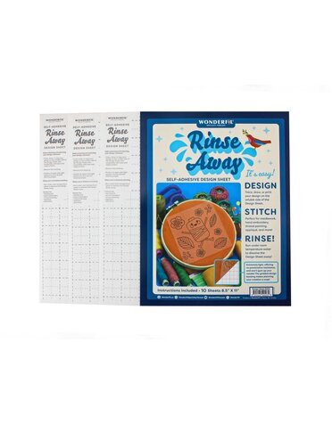 WonderFil Rinse Away Design Sheet - 21.5 x 28cm (8½po x 11po) - 10 sheets