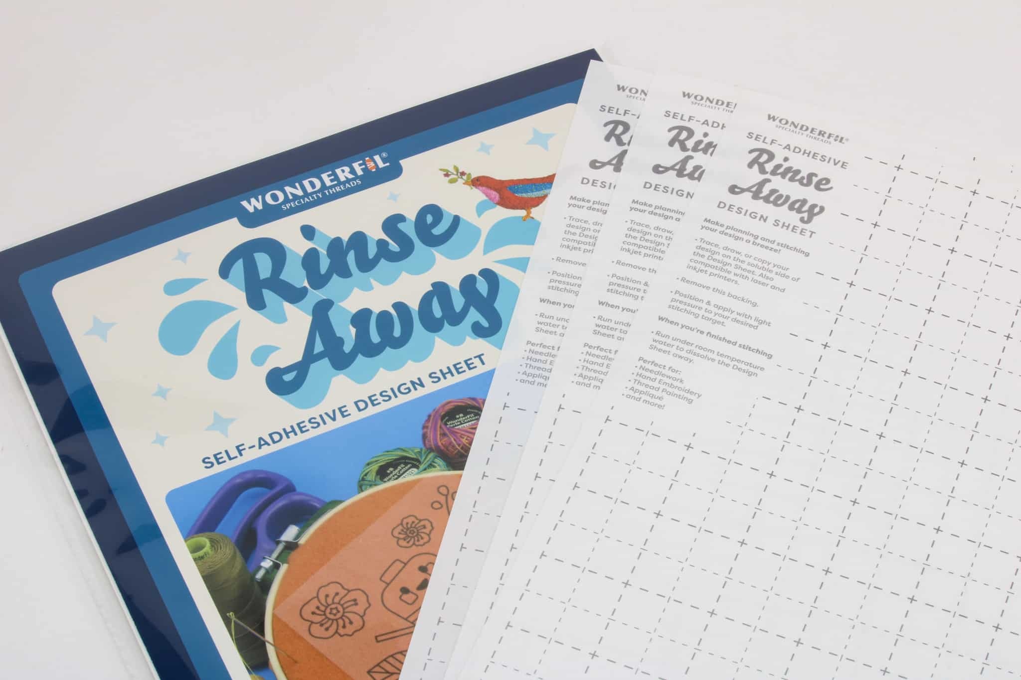 WonderFil Entoilage Rinse Away soluble - 21.5 x 28cm (8½po x 11po) - 10 feuilles
