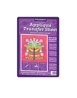 WonderFil Appliqué transfer sheet 8.5 x 11po (10 feuilles)