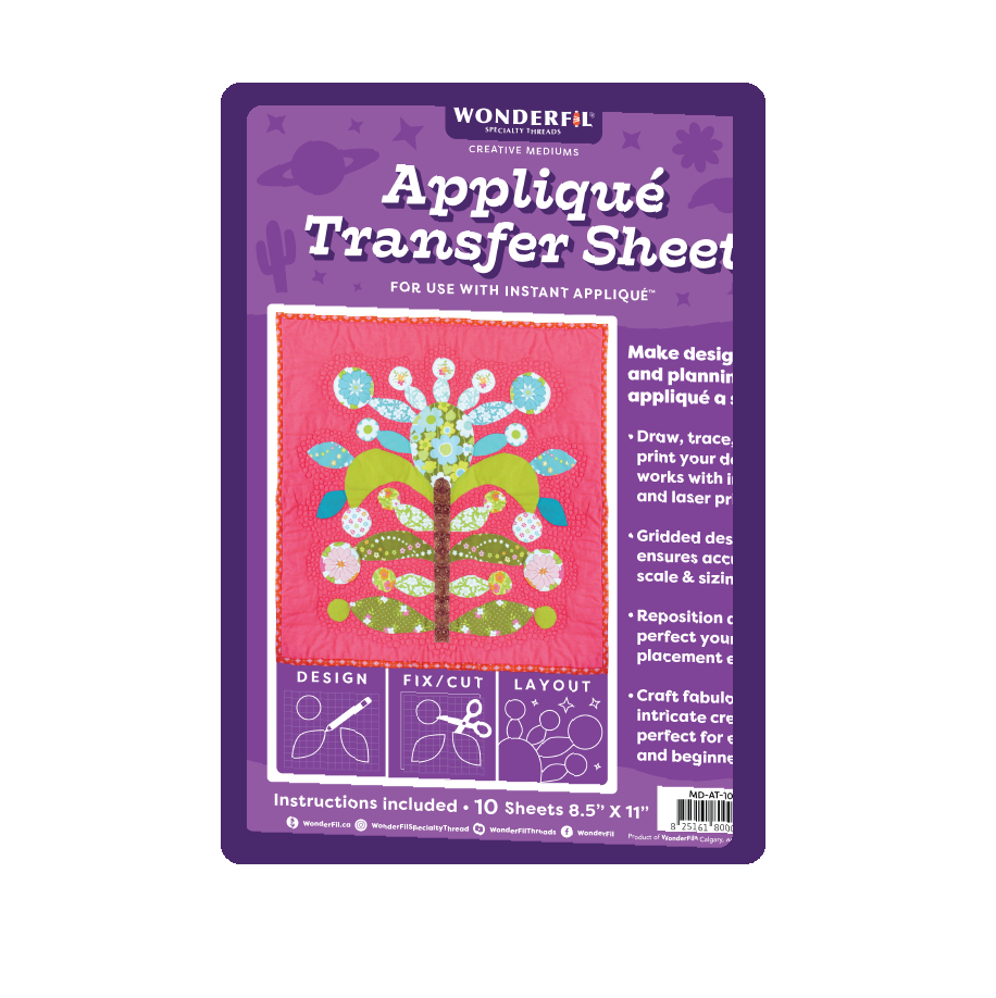 WonderFil Appliqué transfer sheet 8.5 x 11po (10 feuilles)