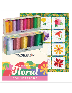 WonderFil Ensemble fils Fondation Florales 5 DecoBob 8 Konfetti/Tutti 2 Spagetti (15 Bobines)