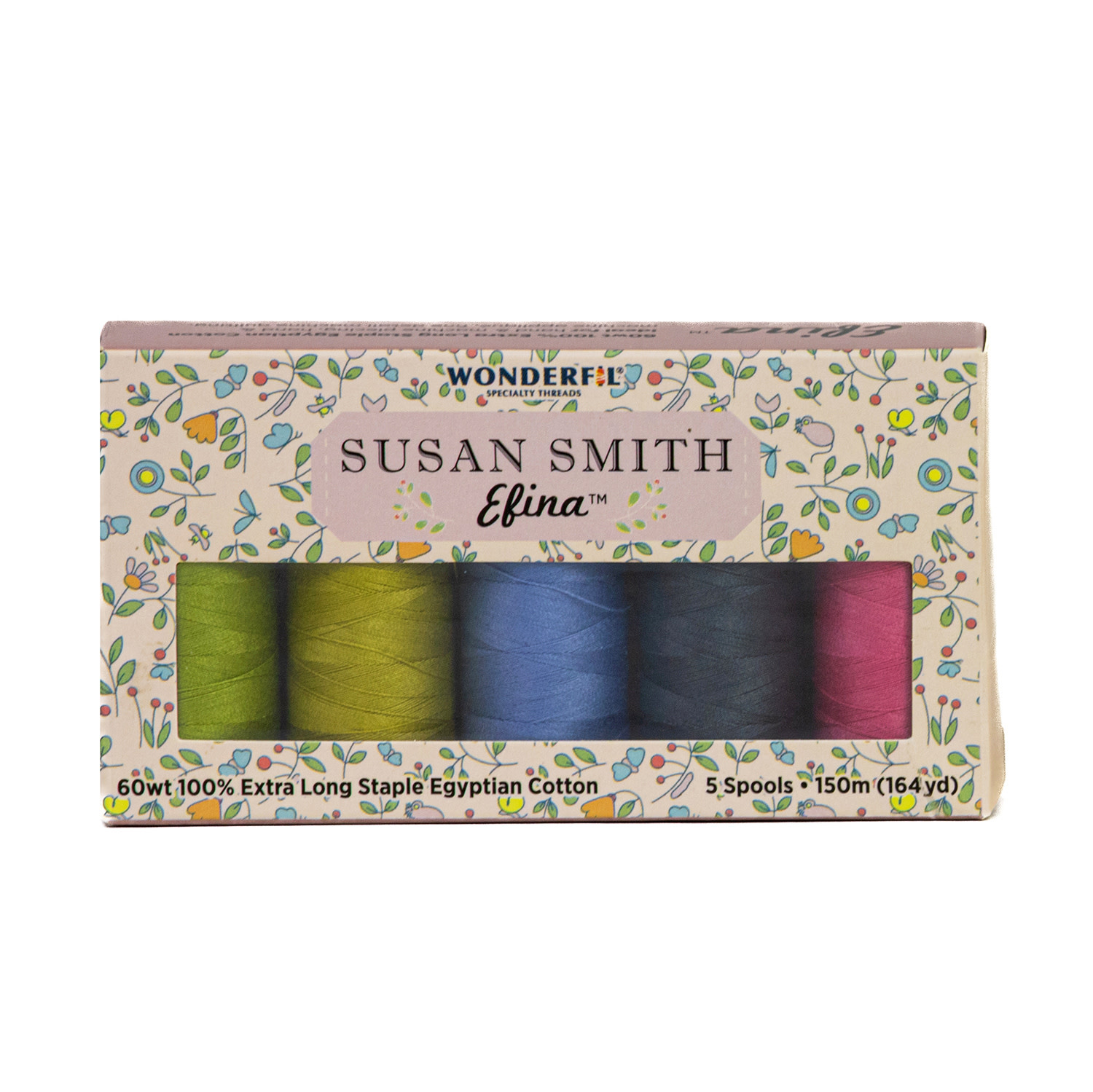 WonderFil Efina Ensemble fils Efina assortis Susan Smith 01 150m (5 Bobines)