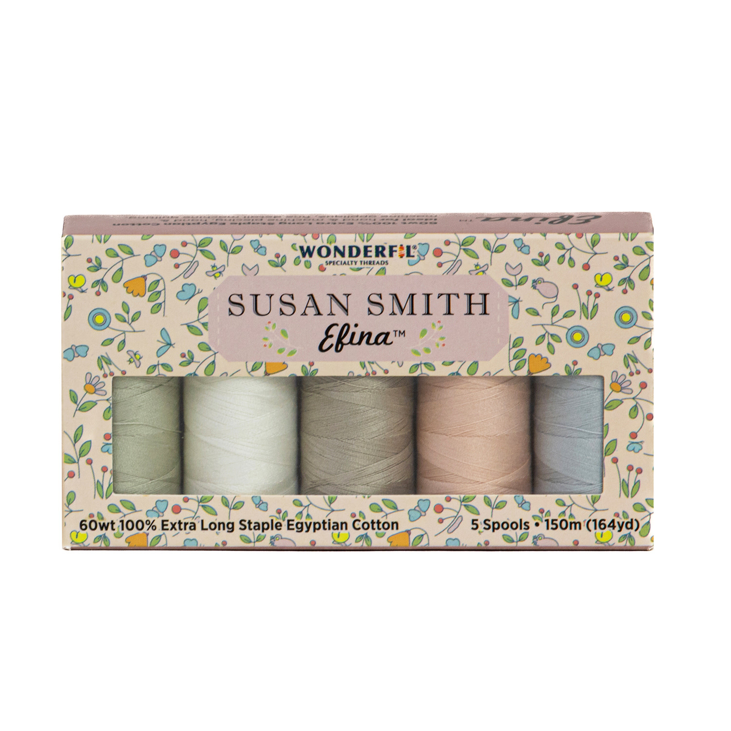 WonderFil Efina Ensemble fils Efina assortis Susan Smith 02 150m (5 Bobines)