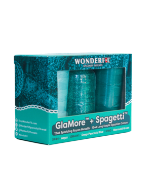 WonderFil Serger heavyweight teal thread pack 12wt (3 spools)