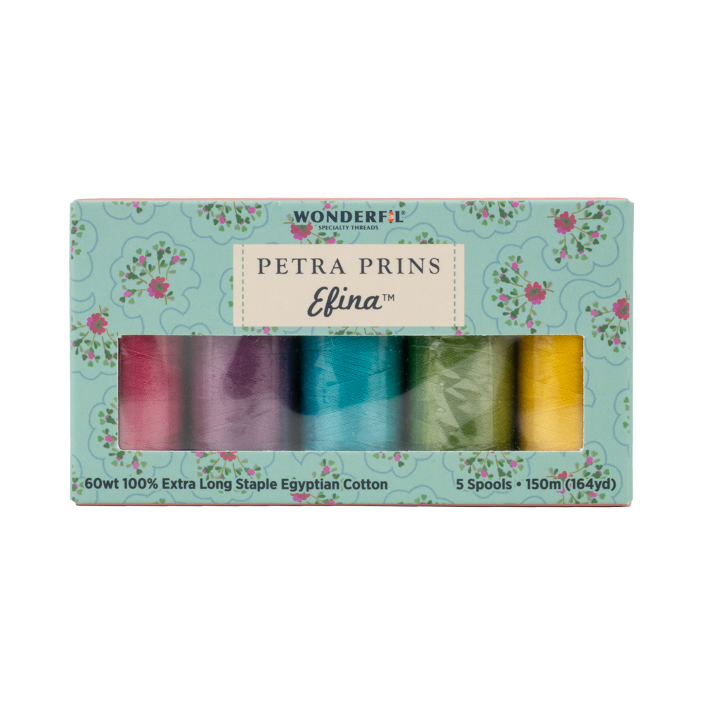 WonderFil Efina Ensemble fils Efina assortis Petra Prins 07 150m (5 Bobines)