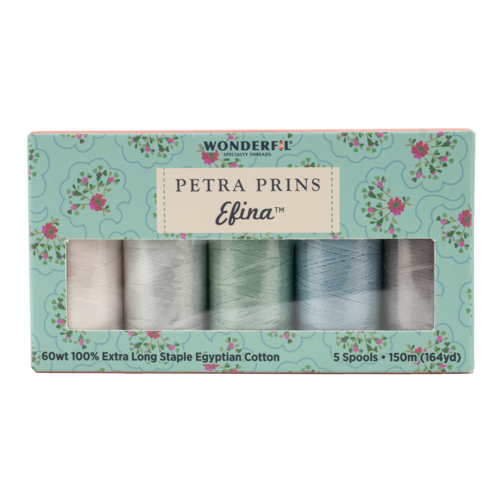 WonderFil Efina Ensemble fils Efina assortis Petra Prins 04 150m (5 Bobines)