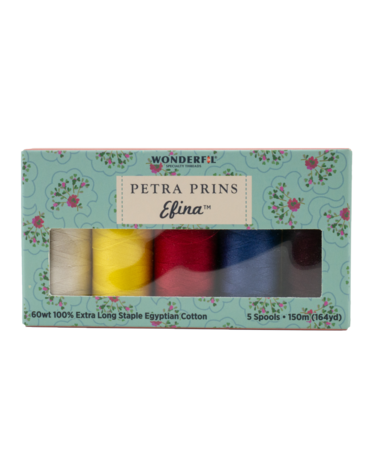 WonderFil Efina Ensemble fils Efina assortis Petra Prins 02 150m (5 Bobines)