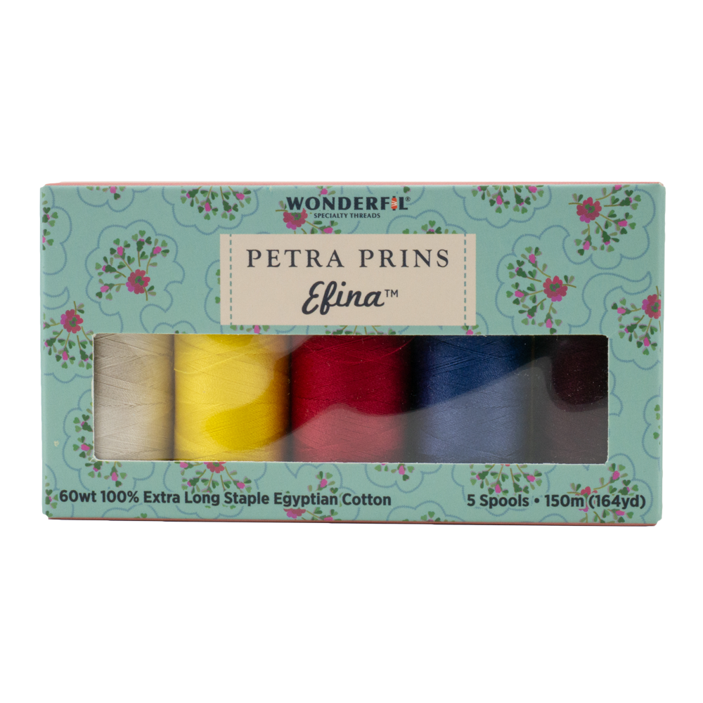 WonderFil Efina Ensemble fils Efina assortis Petra Prins 02 150m (5 Bobines)