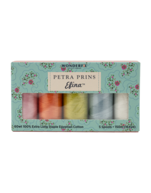WonderFil Efina Ensemble fils Efina assortis Petra Prins 01 150m (5 Bobines)