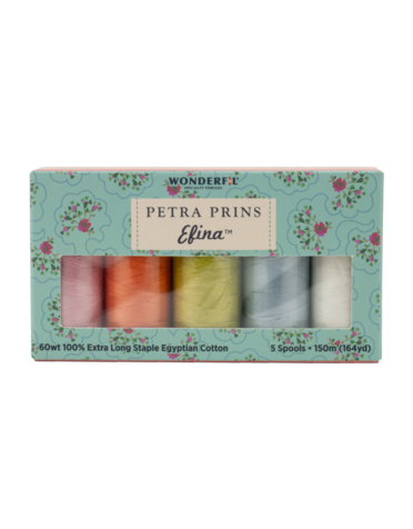 WonderFil Efina Ensemble fils Efina assortis Petra Prins 01 150m (5 Bobines)