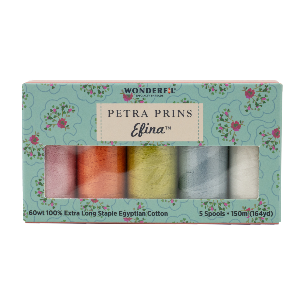 WonderFil Efina Ensemble fils Efina assortis Petra Prins 01 150m (5 Bobines)