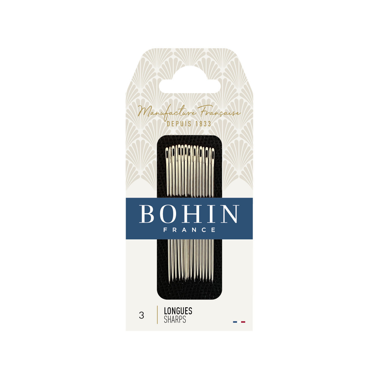 Bohin France Aiguilles Sharps N°3 (16 aiguilles)