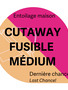 Générique Cut Away blanc fusible médium 7.5 x 7.5 (20 feuilles) entoilage maison