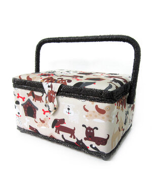 Vivace VIVACE Panier à couture moyen - Toutou - 25 cm x 19 cm x 15 cm (10" x 7 1/2" x 5 3/4")