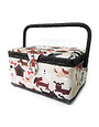 Vivace VIVACE Panier à couture moyen - Toutou - 25 cm x 19 cm x 15 cm (10" x 7 1/2" x 5 3/4")