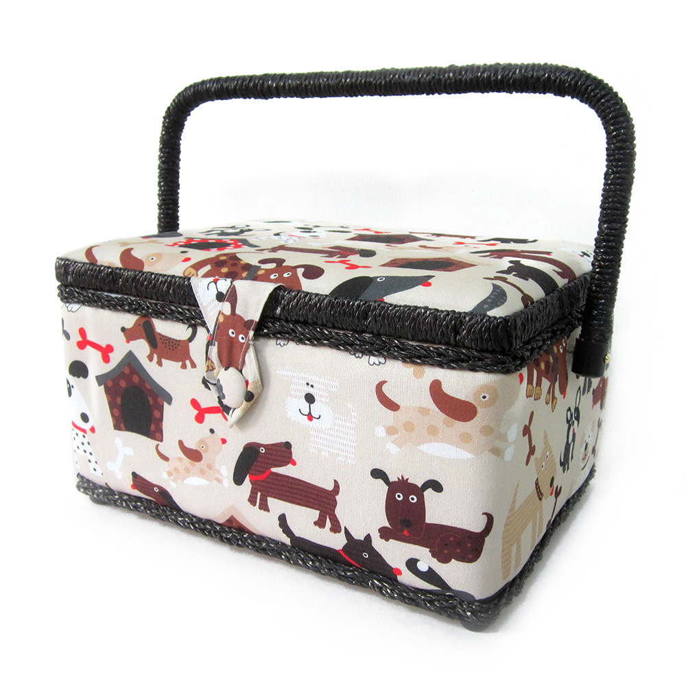 Vivace VIVACE Panier à couture moyen - Toutou - 25 cm x 19 cm x 15 cm (10" x 7 1/2" x 5 3/4")