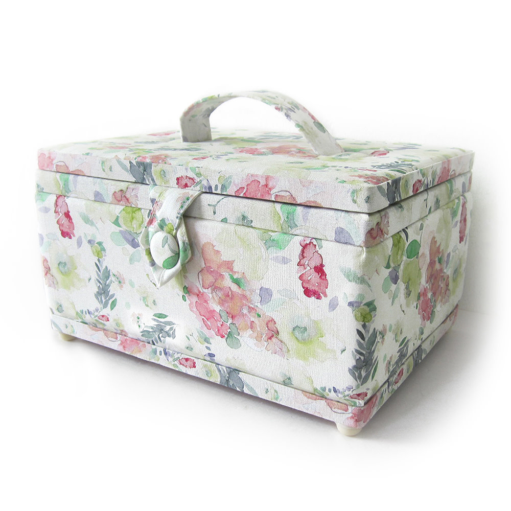 Vivace    VIVACE Medium Sewing Basket - Botanical - 25 cm x 19 cm x 15 cm (10" x 7 1/2" x 5 3/4")