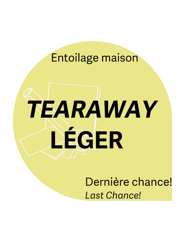 Générique Tear-away léger blanc déchirable 15 x 15po 1.5oz (10 feuilles) entoilage maison