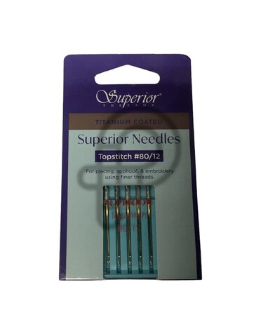 Superior Aiguilles Superior Titanium Topstich 80/12