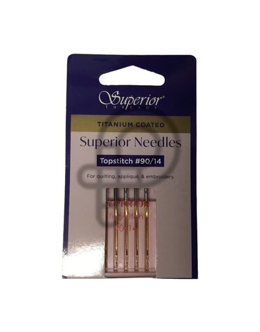 Superior Aiguilles Superior Titanium Topstich 90/14
