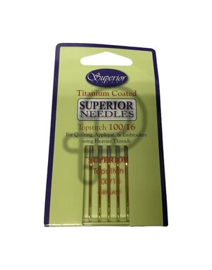 Superior Aiguilles Superior Titanium Topstich 100/16