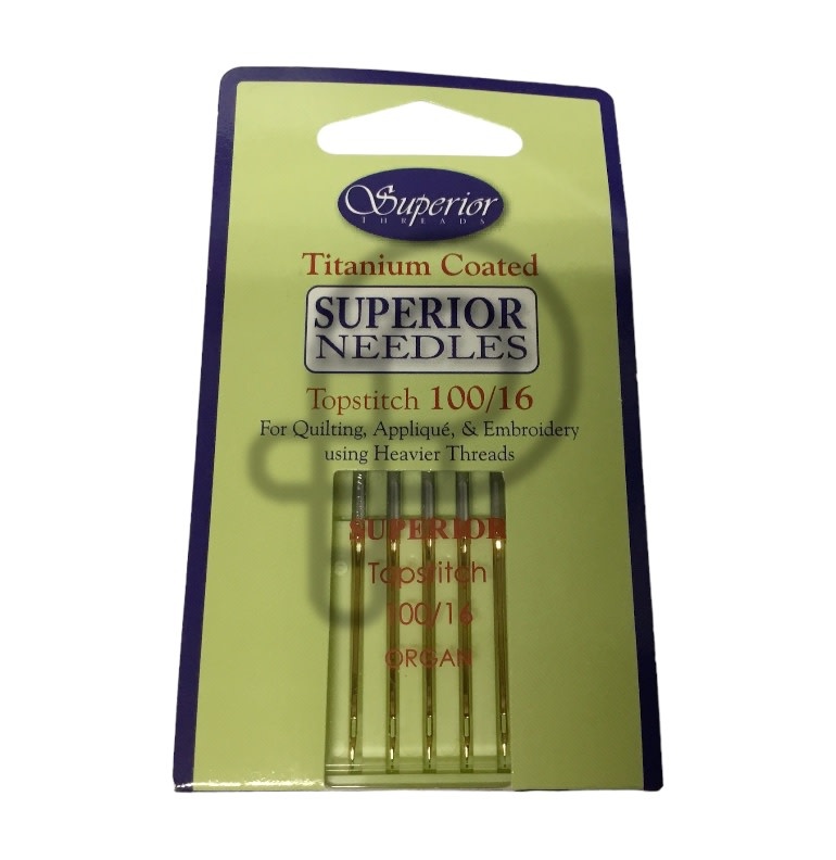 Superior Aiguilles Superior Titanium Topstich 100/16