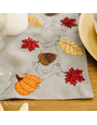 Kimberbell Cool grey linen tablerunner