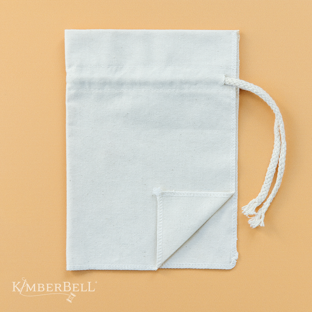 Kimberbell Canvas Cinch Sack Blank, Pack of 2, Beige