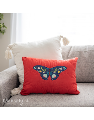 Kimberbell Housse de coussin matelassée à personnaliser, lin rouille