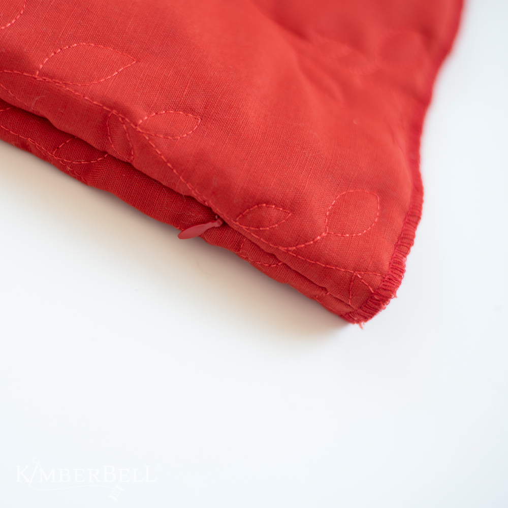 Kimberbell Housse de coussin matelassée à personnaliser, lin rouille