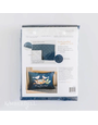 Kimberbell Housse de coussin matelassée à personnaliser, lombaire, 12 x 18 po, lin bleu marin