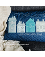 Kimberbell Quilted Pillow Cover Blank, Lumbar, 12 x 18″ Navy Linen