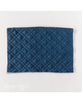 Kimberbell Housse de coussin matelassée à personnaliser, lombaire, 12 x 18 po, lin bleu marin